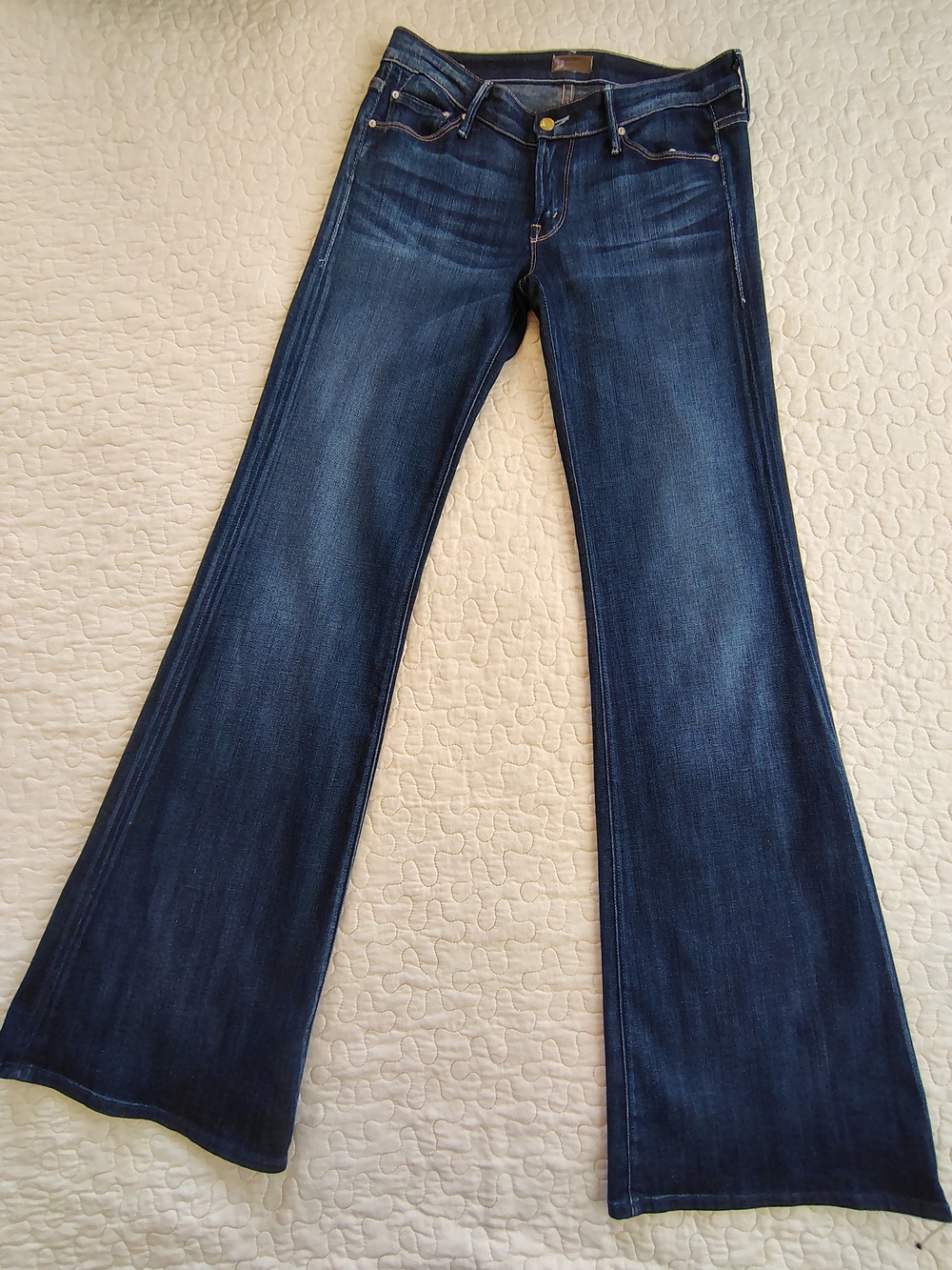MOTHER Denim The Wilder Flare Jeans Love Potion No 9 Dark Wash Sz 28